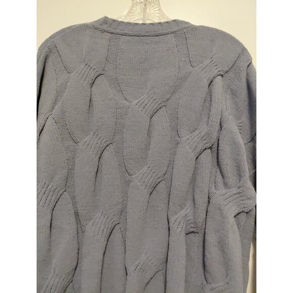 J. Jill Chenille Sweater Chunky Cable Knit Periwinkle Blue Petite Small NWT - Picture 6 of 7